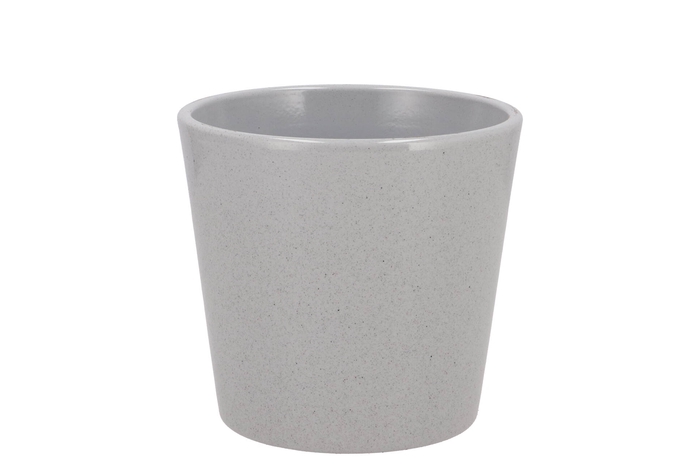 Ceramic Orchid Pot Grey Stone 13,5cm