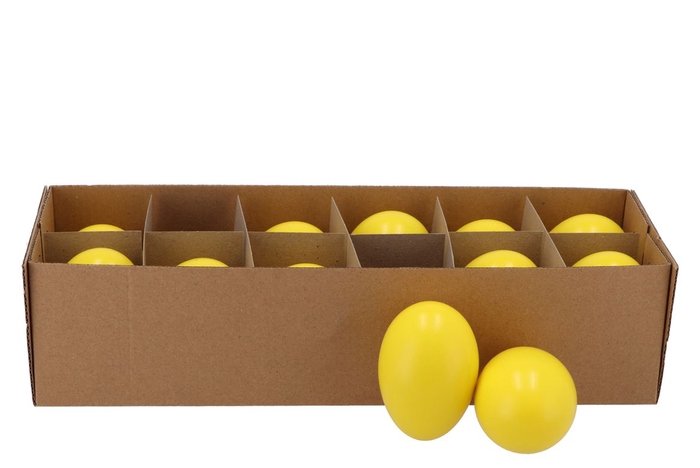 <h4>Eggs Ganzen Geel 6x8cm Per 12</h4>