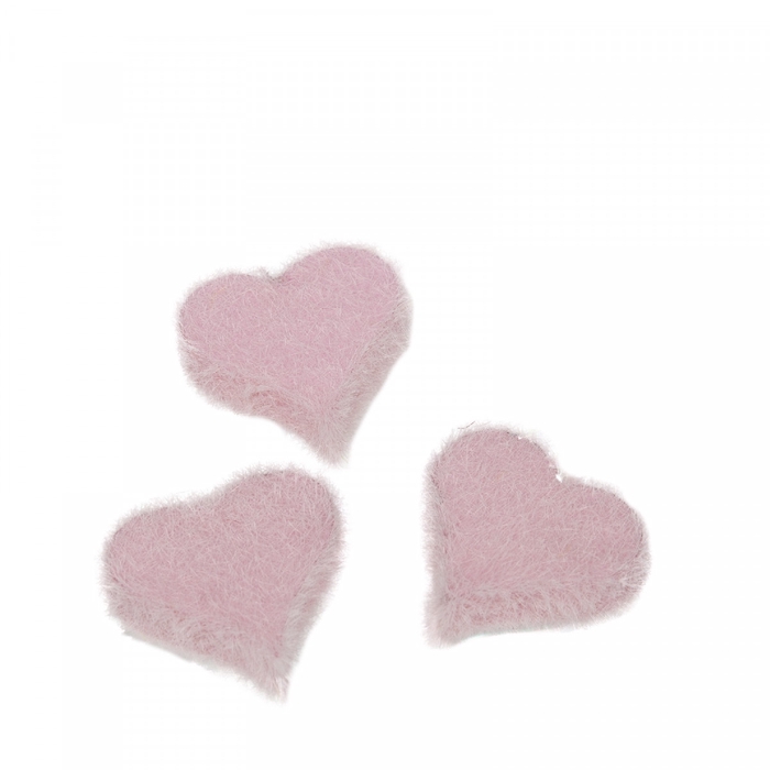 <h4>Moederdag Deco hart flock 3cm x24</h4>