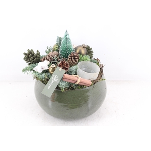 arr5 Kerst MB - Zink bolpot Groen 1wax L