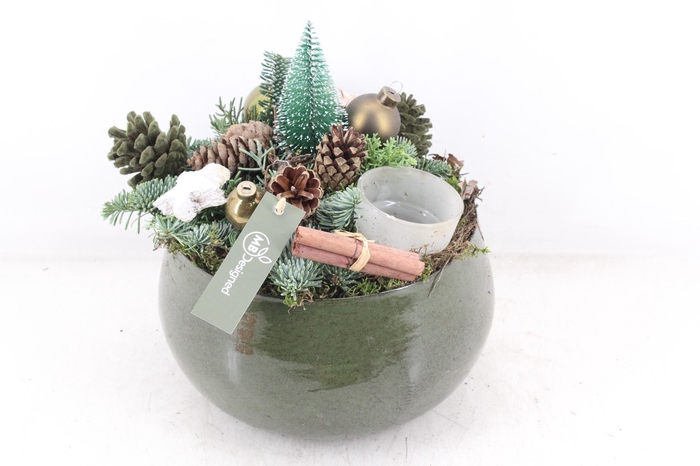 <h4>arr5 Kerst MB - Zink bolpot Groen 1wax L</h4>