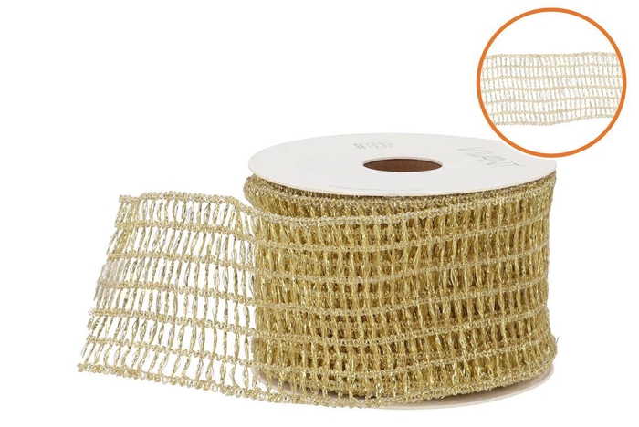 <h4>Ribbon Gritta Goud 10mx63mm</h4>