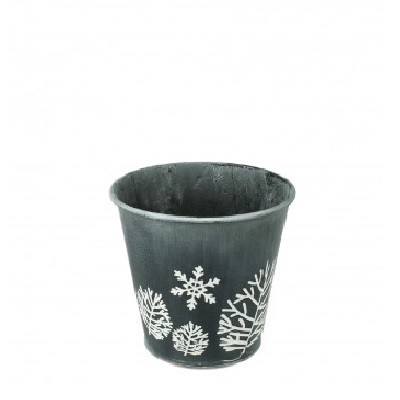 <h4>Zinc Winter pot d11*10cm</h4>