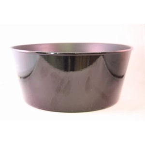 POT 24D 10H RND GLANZEND BLACK POLYPROPYLENE