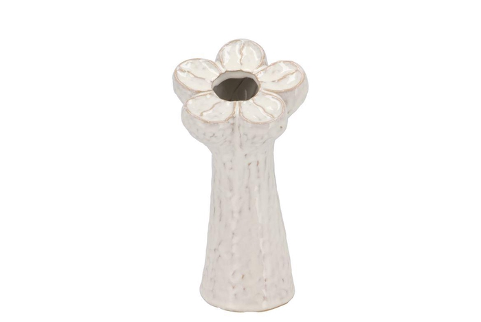 Mara White Vase Bloom 12x12x26cm Nm