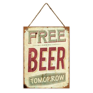 Wall Hanger Mtl Free Beer 9360