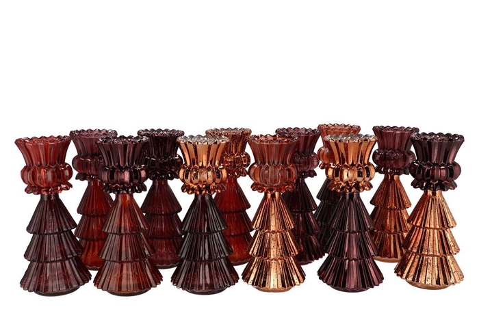 Jazz Scottish Spice T-light X-mas Tree Ass 11x28cm Nm