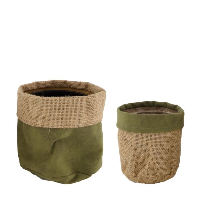 <h4>Potcovers hessian pot s/2 d14 5 14 5cm</h4>