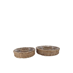 Rattan Kuboo Ring Basket S/2 35x10cm/40x10cm