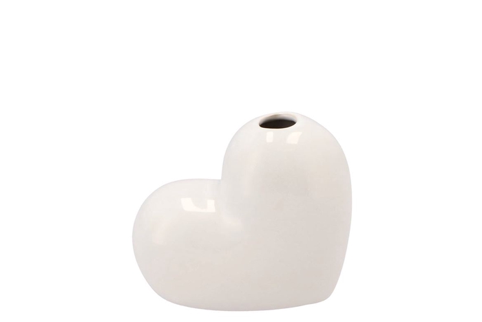 <h4>Love Sweet Heart Vase White 12x6x11cm</h4>