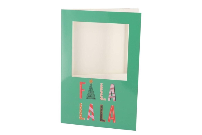 <h4>Gift Tile Card Fa La La La Green 21x14x1cm</h4>