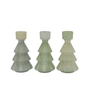 Jazz Nordic Green T-light X-mas Tree Ass 11x20cm