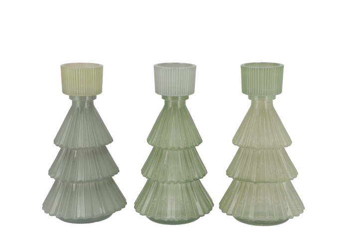 <h4>Jazz Nordic Green T-light X-mas Tree Ass 11x20cm</h4>