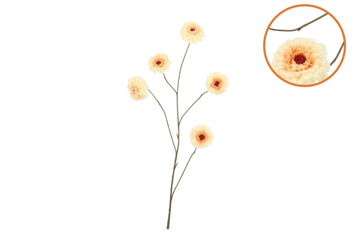 Silk Zinnia Yellow 106cm