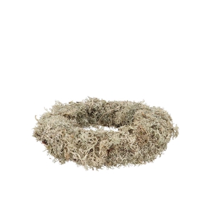 Nature Wreath Dry White Moss 30cm