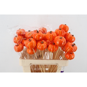 Stick Pumpkin 6cm Light Orange