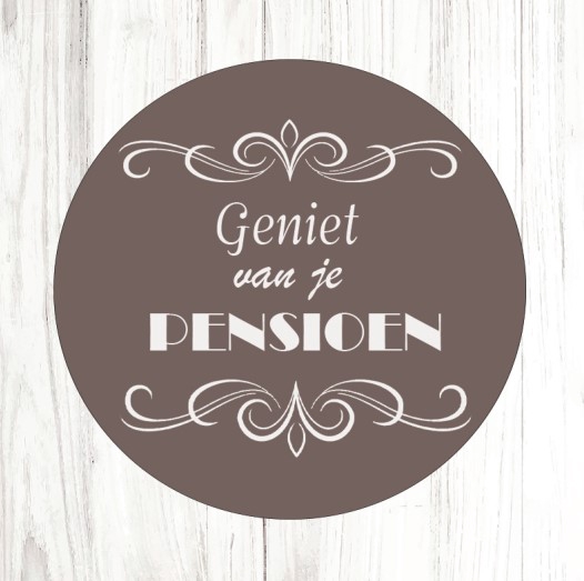 BLOEMENKAARTJE - GENIET VAN JE PENSIOEN - 6.5*6.5CM - 50PCS