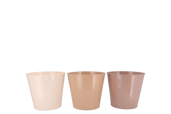 <h4>Zinc Natural Brown Mix Bucket Basic Ass 15x14x11cm</h4>