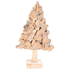 Wide wooden Christmas tree 50cm