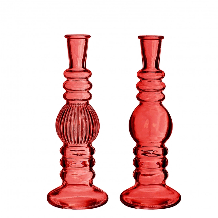 <h4>Glas Candle vaas d08*23cm ass.</h4>