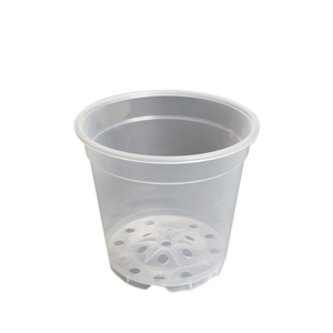 Plastic pot 15 cm transparant