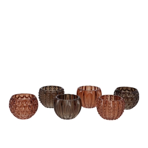 Jazz Brown T-light Structure Ass 8x6cm