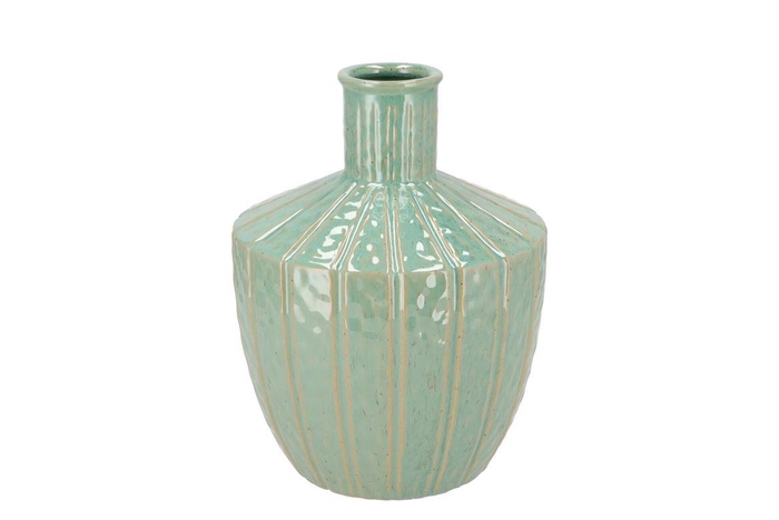 Sifan Aqua Green Vase Long Round 19x19x25cm