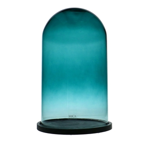 Glas Stolp Hout d23*38cm