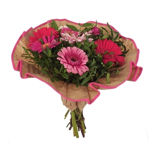 Bouquet cover Softline kraft Ø32cm roze