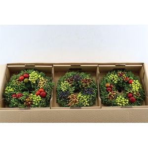 Ornamental fruit wreath
