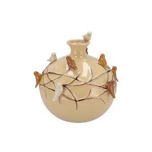 Bird Vase Tube Sand 29x29x28cm