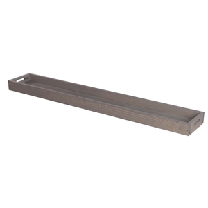 WOODEN RECTANGLE TRAY 118X18X4,8CM GREY