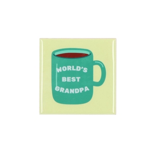 Tile World's Best Grandpa Green 10x10x1cm