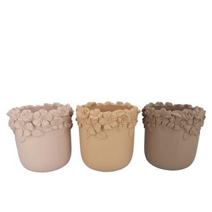 Gigi Natural Brown Mix Flower Pot Ass 31x31x30cm N