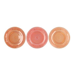 Dayah Coral Sunset Glass Plate 29x2,5cm Ass P/1 Nm