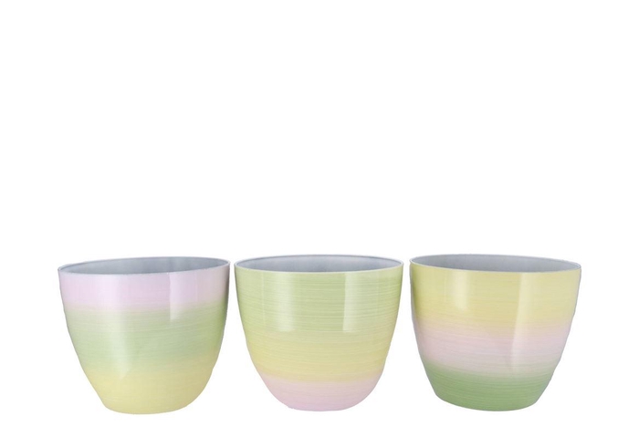 <h4>Melamine Rainbow Pastel Pot Ass 28x24cm</h4>