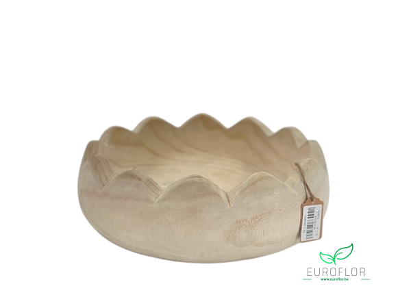 PAULOWNIA WOOD PLATE 30X30XH9