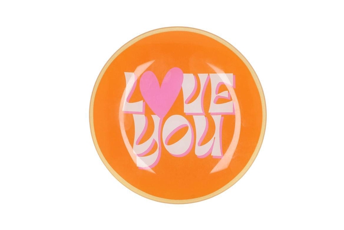 Plate Round Love You 18x18x2cm Nm