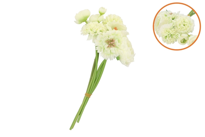 Silk Flowers Ass Cream 23cm