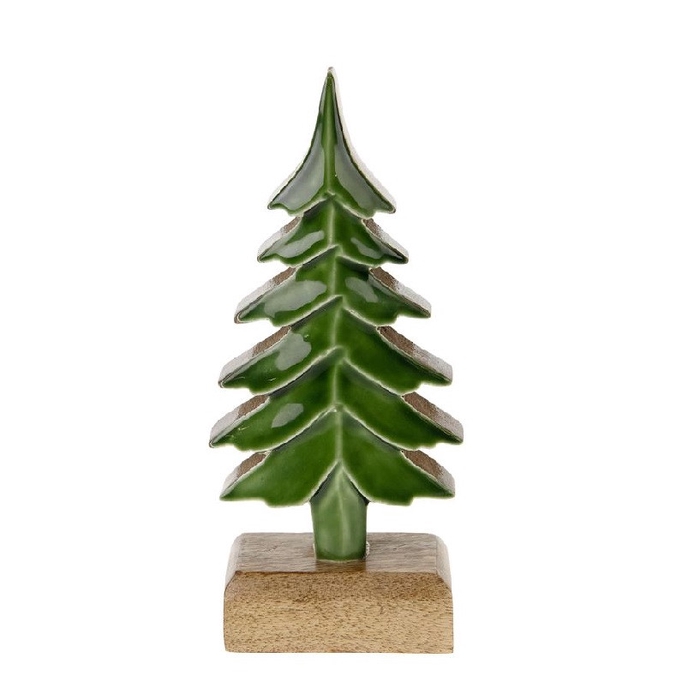 <h4>Kerst Boom hout glaze d09*20cm</h4>