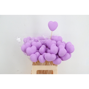 Stick Heart Knitted 8cm Lavender