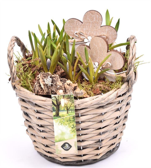 <h4>Wilg mand grijs met oor 18cm</h4>