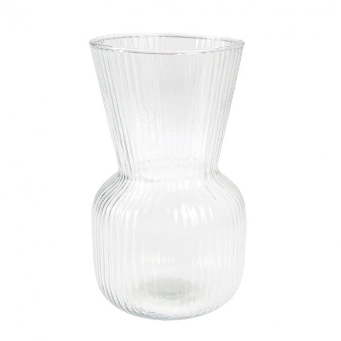 <h4>Glas Vaas recycled Stripe d09.5*16cm</h4>