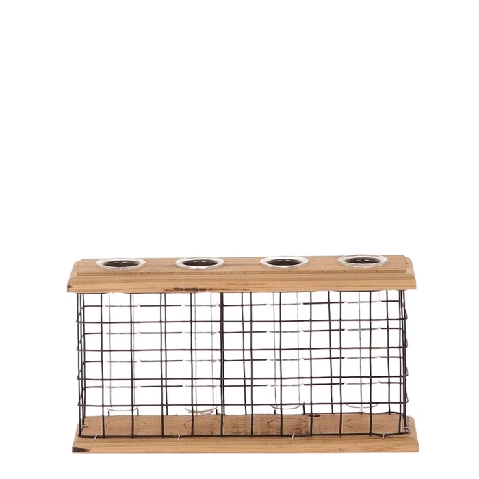 <h4>Glas Fles Lodge+4buis 23*6*12cm</h4>
