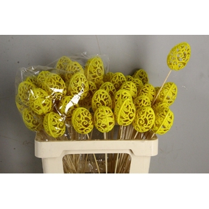 Stick Egg Baroque Yellow  7cm
