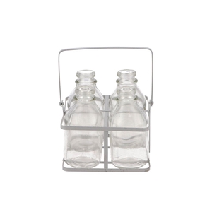 Metal Rack +4 Bottles