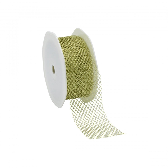 <h4>Kerst Lint Shiny Mesh 38mm 20m</h4>