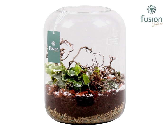 <h4>Green Bottle Isabella XLarge met Hyacinten Arrangement</h4>