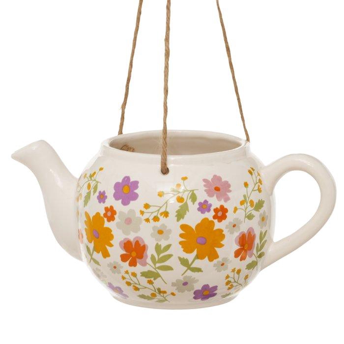 <h4>Planter Antonia, H 11,00 cm, Steengoed, Print rondom, Floraal, Veelkleurig, mix</h4>