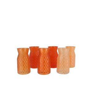 Diamond Orange Mix Vase Ass 10x14cm Nm
